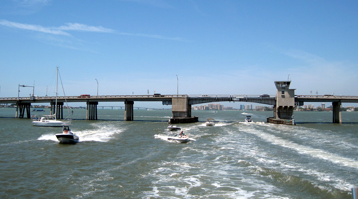 Sarasota Bay Bridge and surrounding waterfront